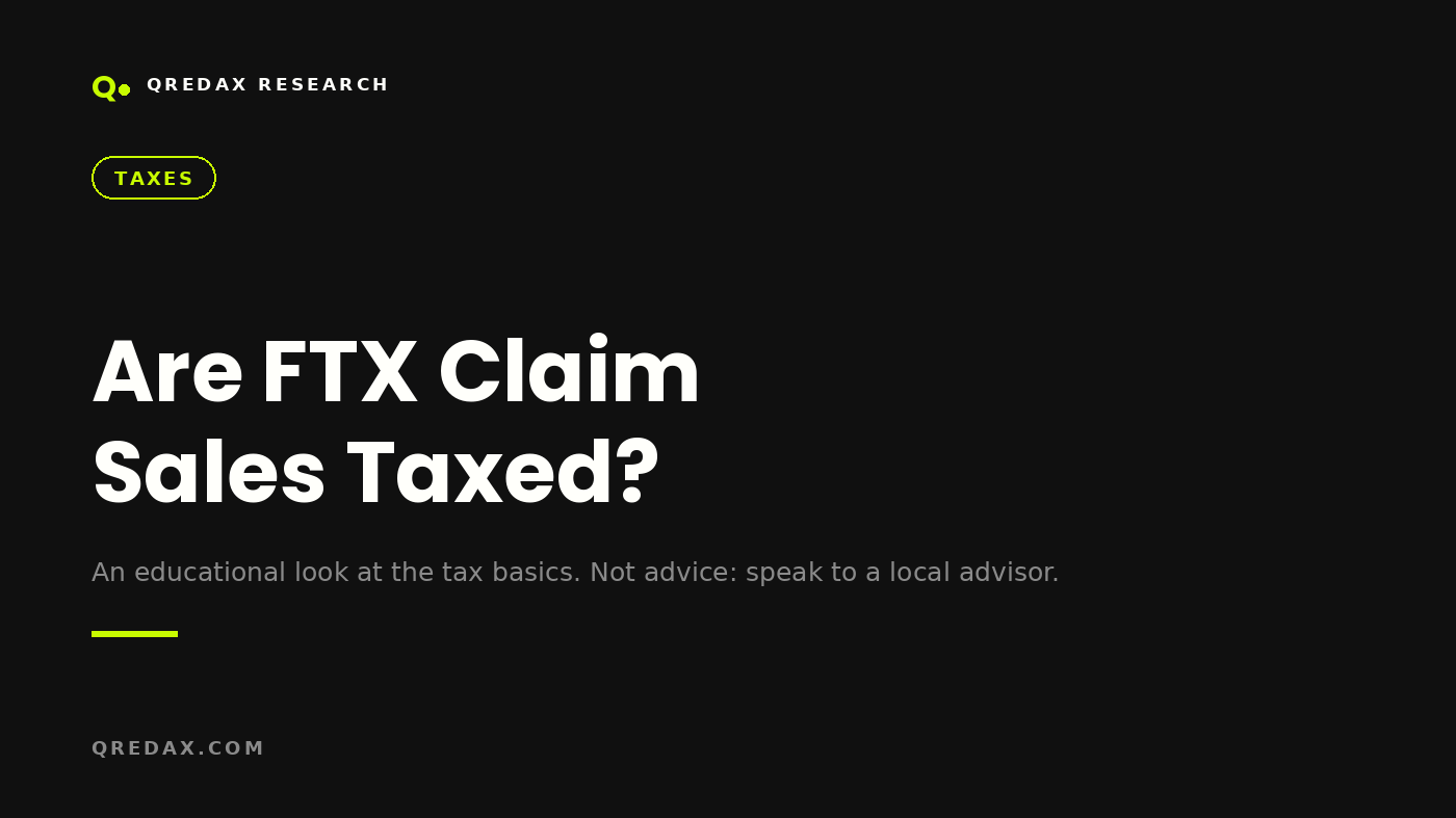 Облагается ли продажа FTX-клейма налогом? - Qredax