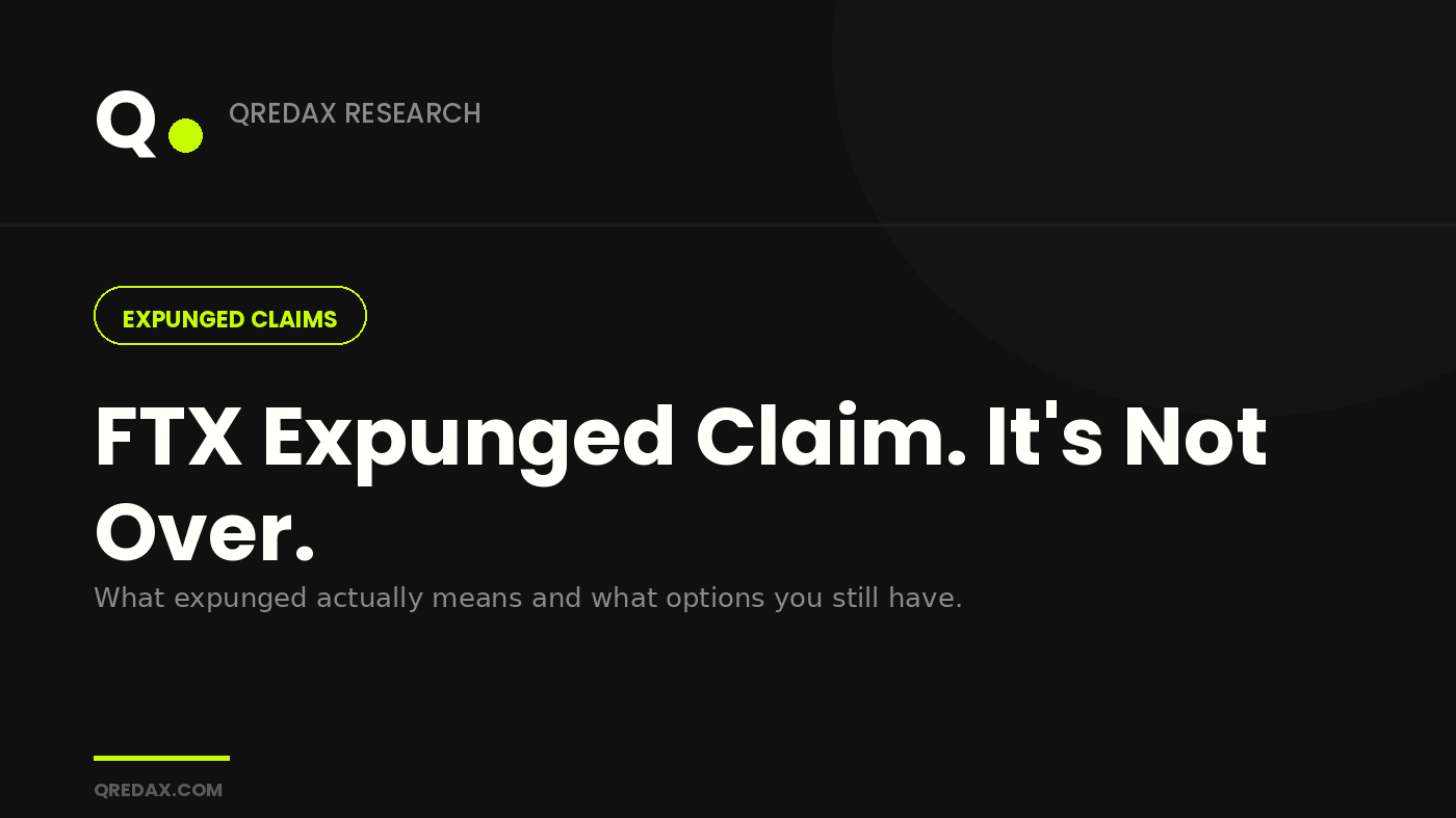 FTX Expunged Claim — what to do next, by Qredax