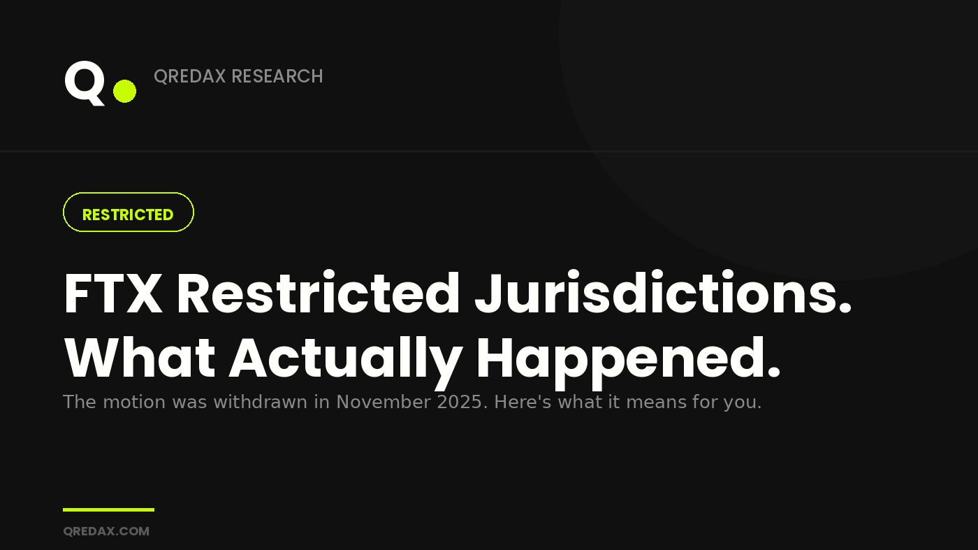 FTX Restricted Jurisdictions — CIS impact, by Qredax