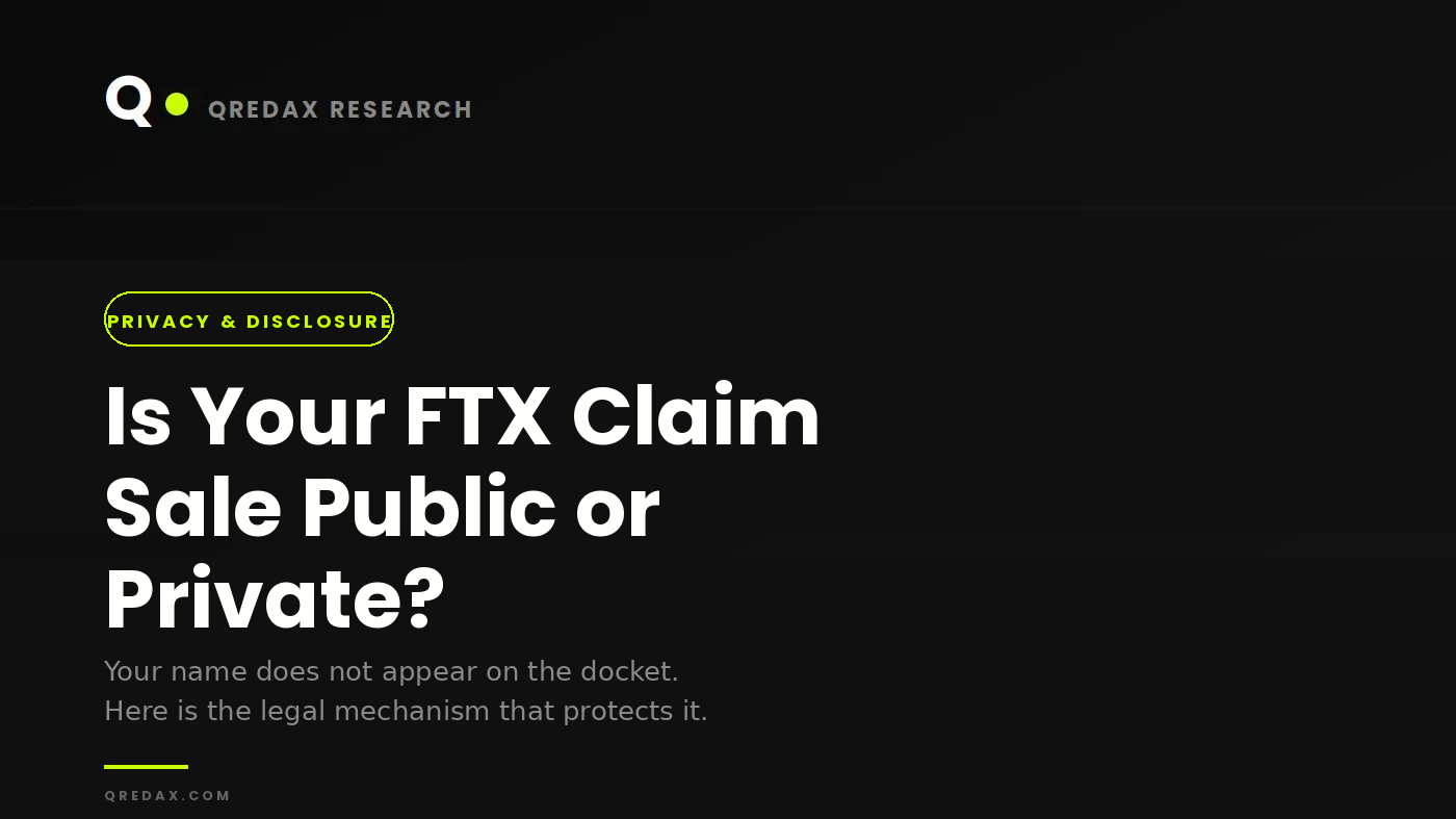 Is Selling Your FTX Claim Public or Private — Qredax Research